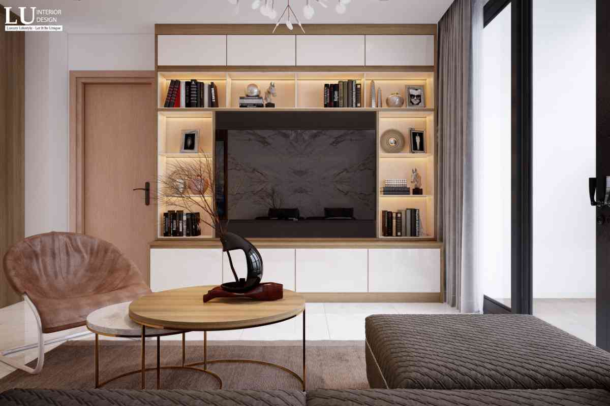 Thiết kế nội thất phòng khách căn hộ Celesta 3 phòng ngủ phong cách hiện đại