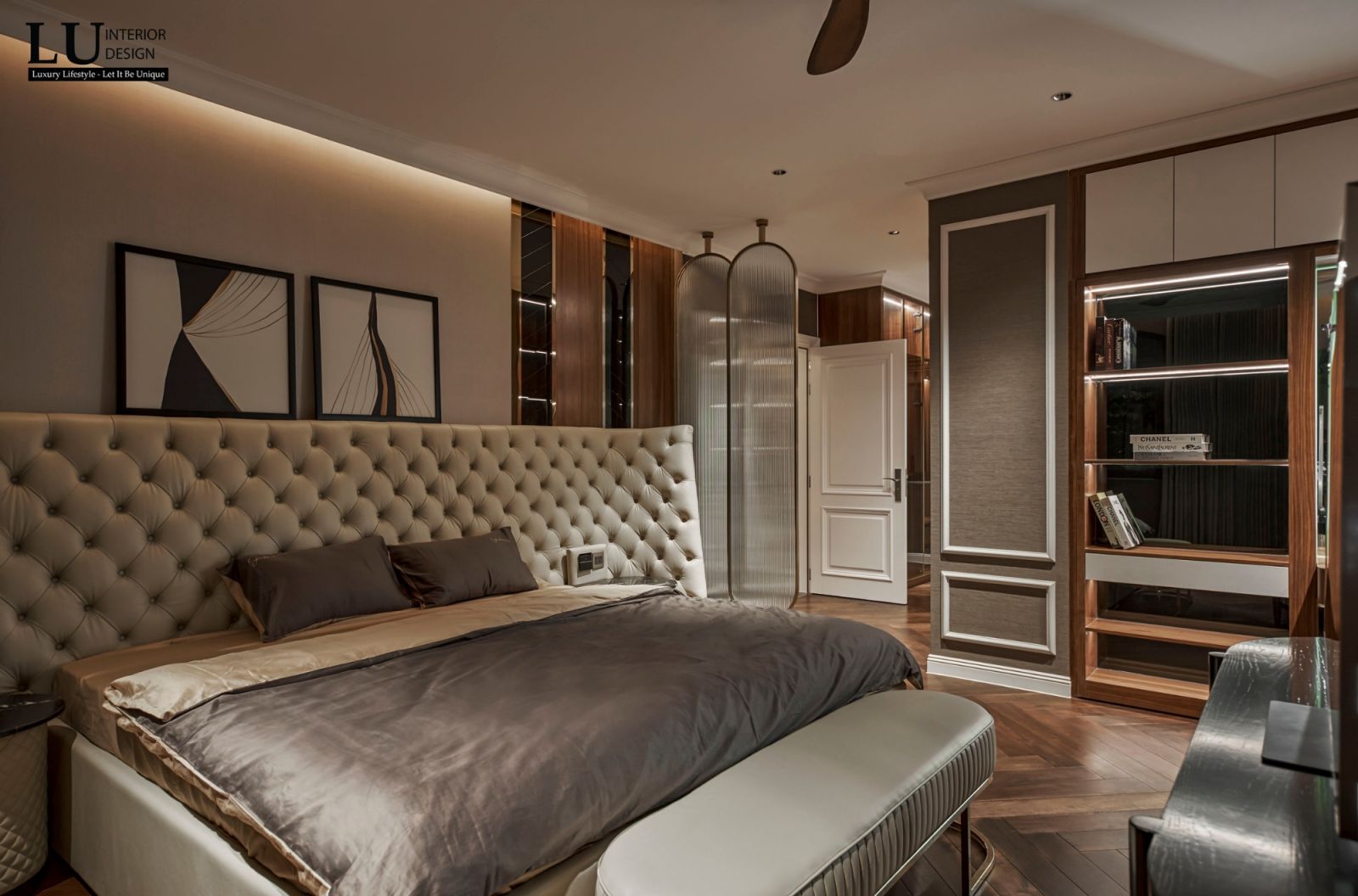 Phòng ngủ master của Victoria Village được thiết kế với sự tinh tế và sang trọng