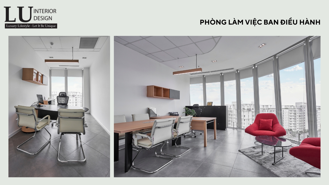 Văn Phòng Thiên Long - Khu vực phòng làm việc ban điều hành chi tiết