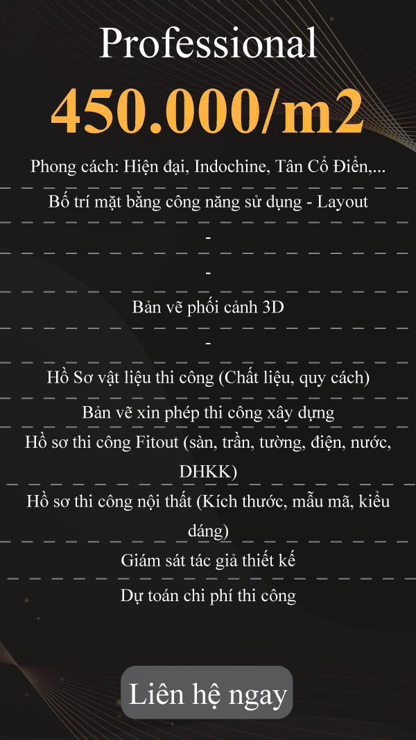 Bảng báo giá gói Professional