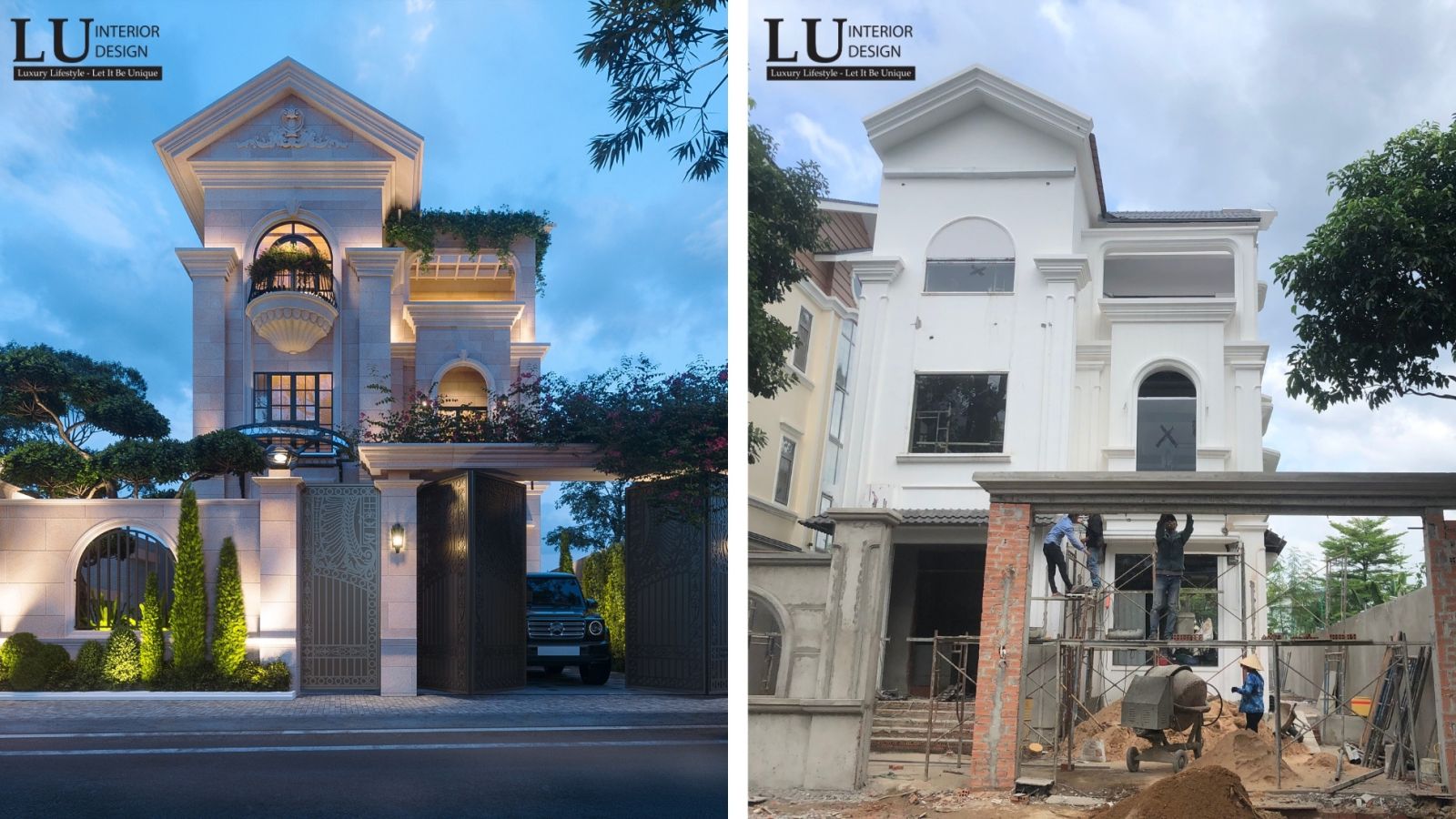 Công trình thi công biệt thự quận 9 của LU Design