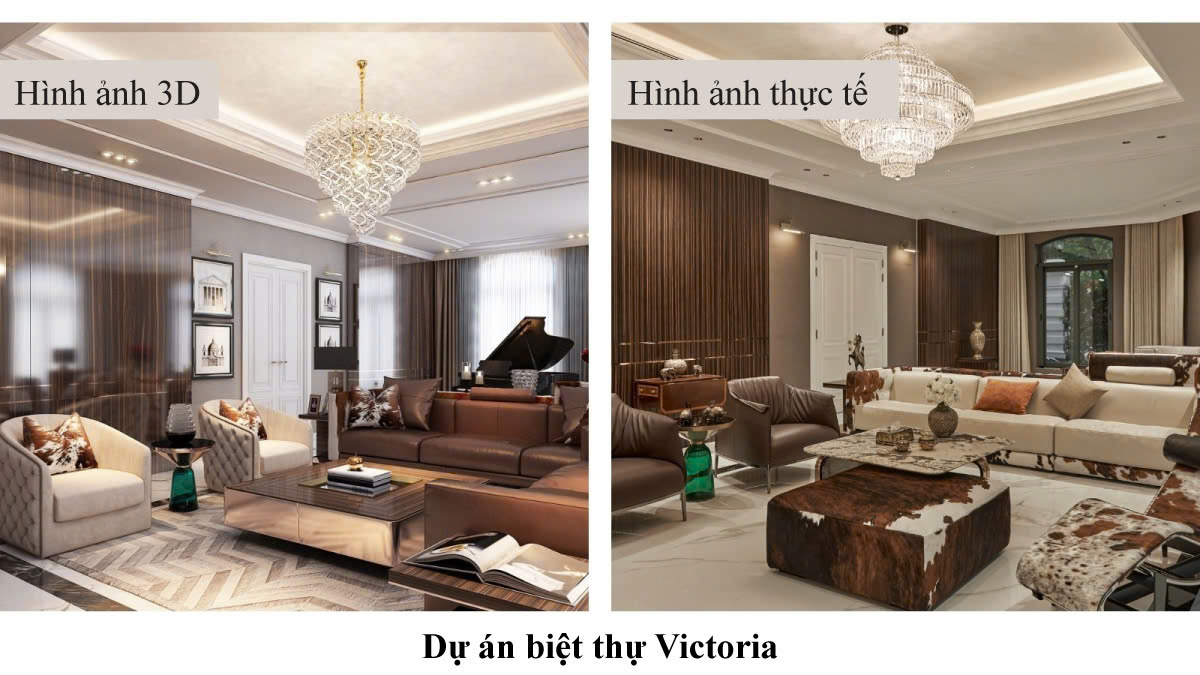 Hình ảnh thi công giống thiết kế 3D