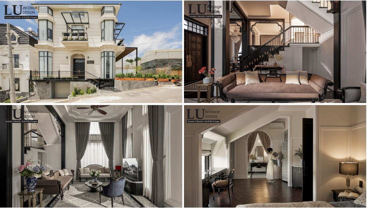 Hình ảnh thực tế Biệt thự được thi công hoàn thiện bởi LU Design