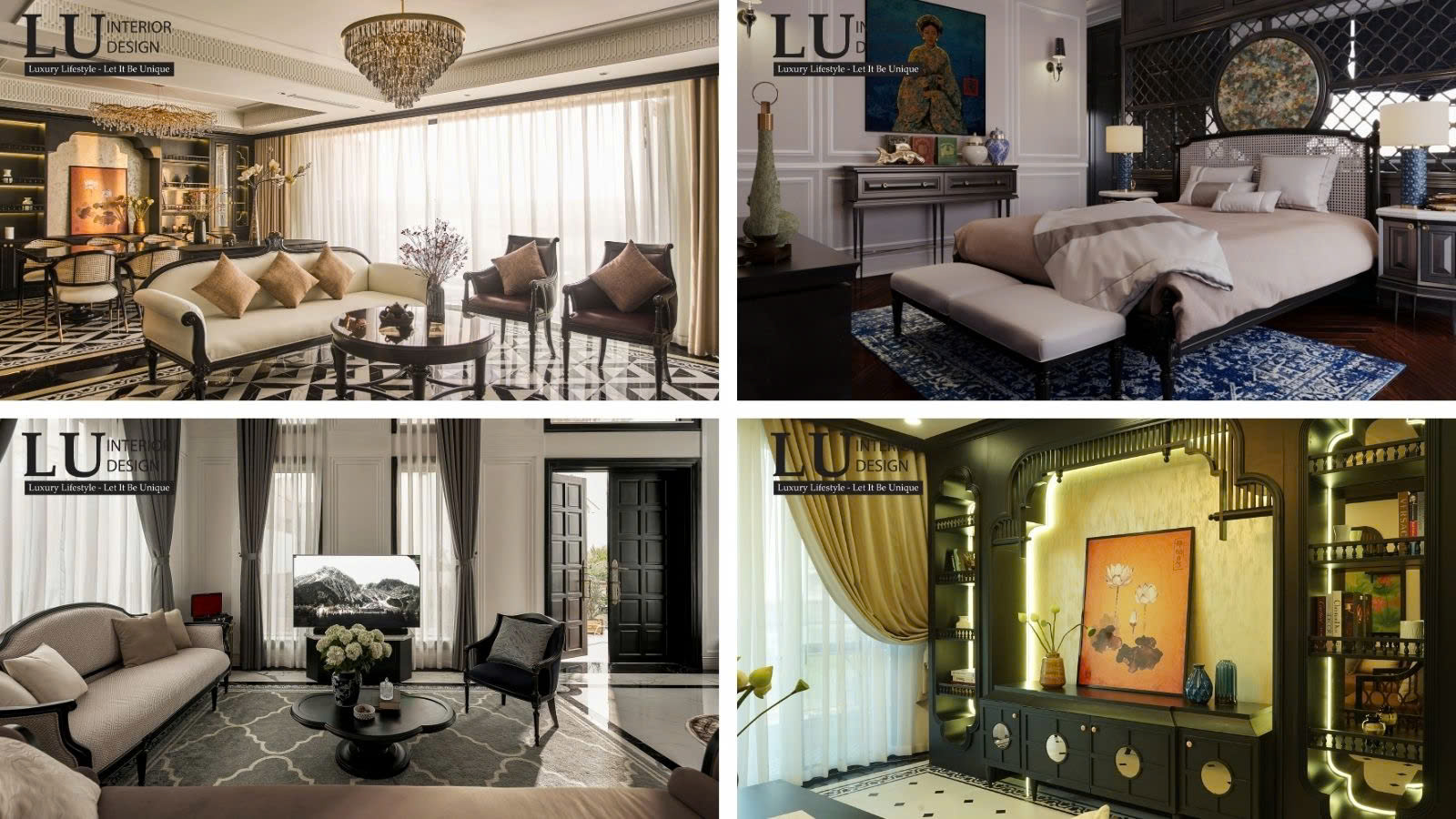 Hình ảnh thiết kế nội thất theo phong cách Indochine của LU Design
