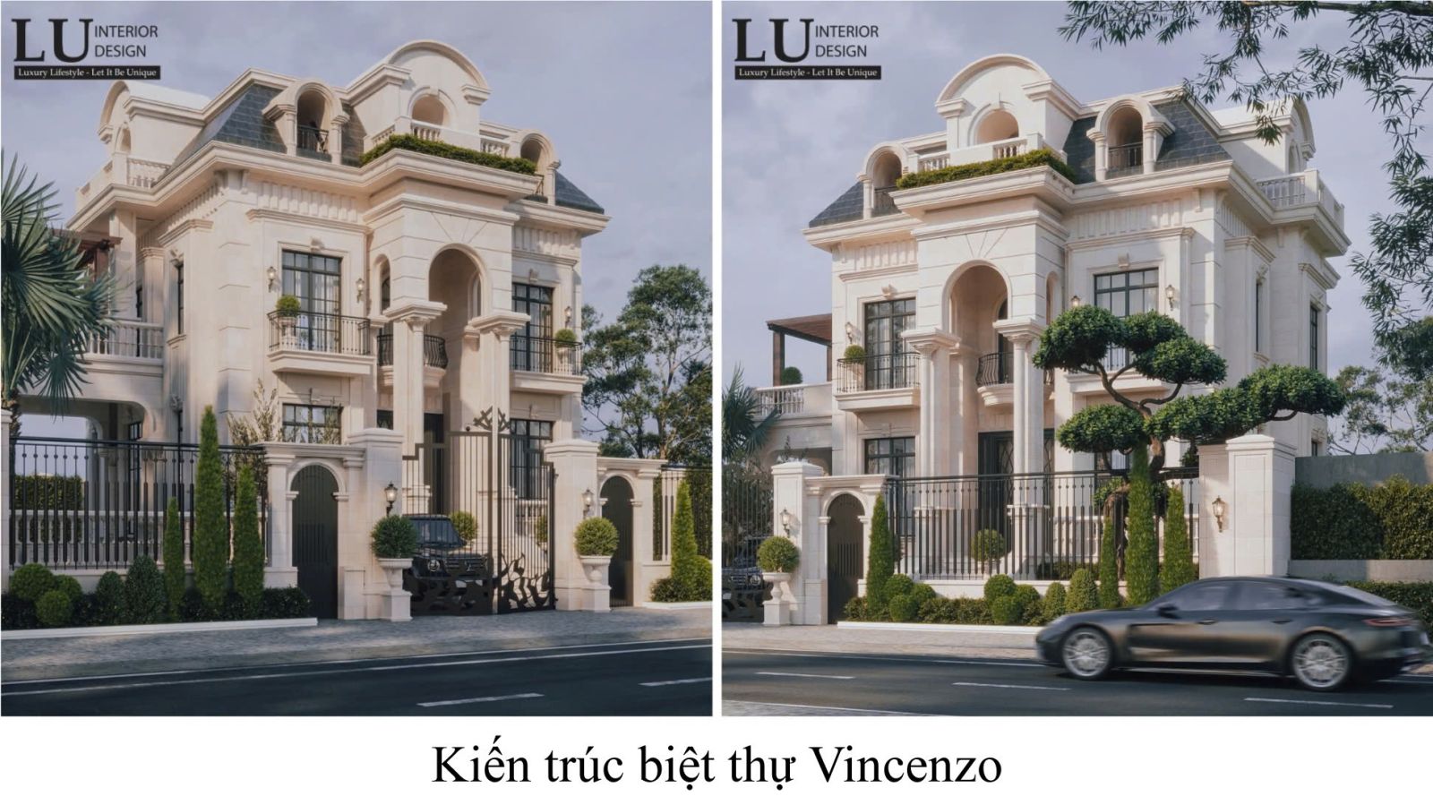 Hình ảnh thiết kế kiến trúc biệt thự Vincenzo