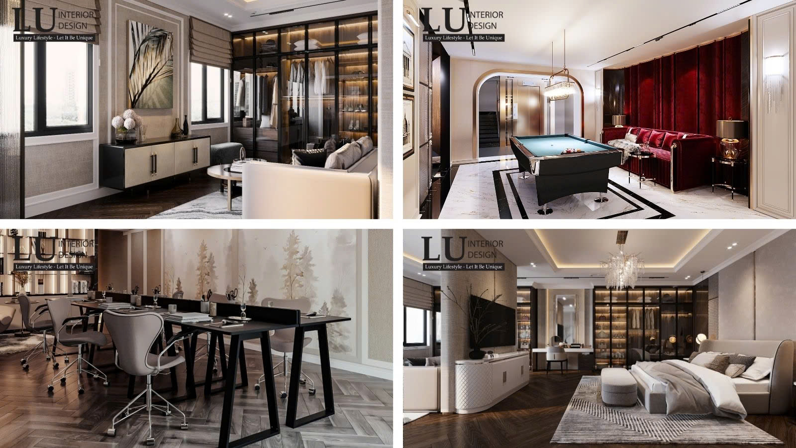 Hình ảnh thiết kế nội thất theo phong cách Modern Classic của LU Design