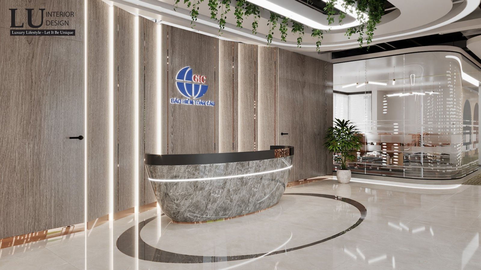Dự án thiết kế và thi công nội thất văn phòng GIC