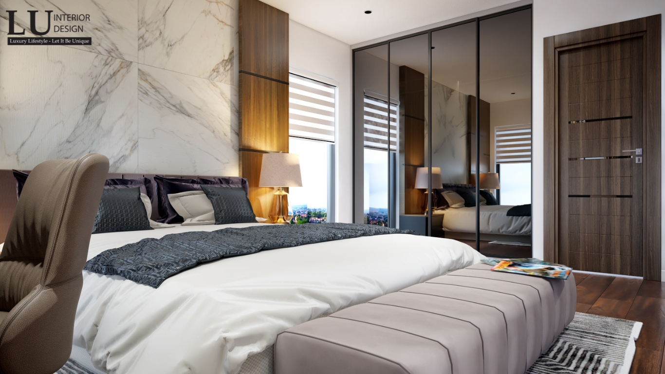 Thiết kế phong cách thiết kế Modern trong phòng ngủ con trai tại Biệt thự Lucasta Khang Điền