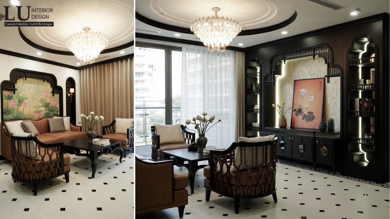 Thiết kế nội thất căn hộ The  Infiniti Riviera Point phong cách Indochine